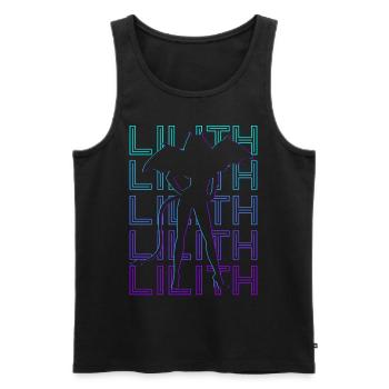 Lilith Seal Enochian Occulte Magie Satanique - Débardeur bio Premium Homme - noir - Devant - AI Model Male 178 light (178cm)