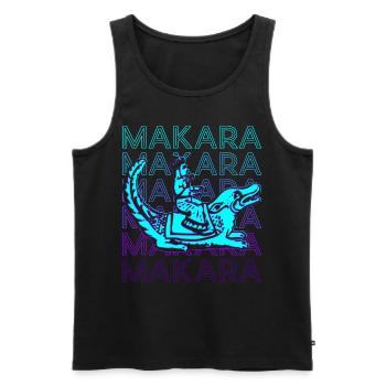 Makara Mythologie hindoue Ancienne rétro hindoue - Débardeur bio Premium Homme - noir - Devant - Michal (187cm)