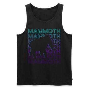 Mammut Elefant Retro - Männer Premium Bio Tank Top - Schwarz - Vorne - AI Model Male 178 light (178cm)
