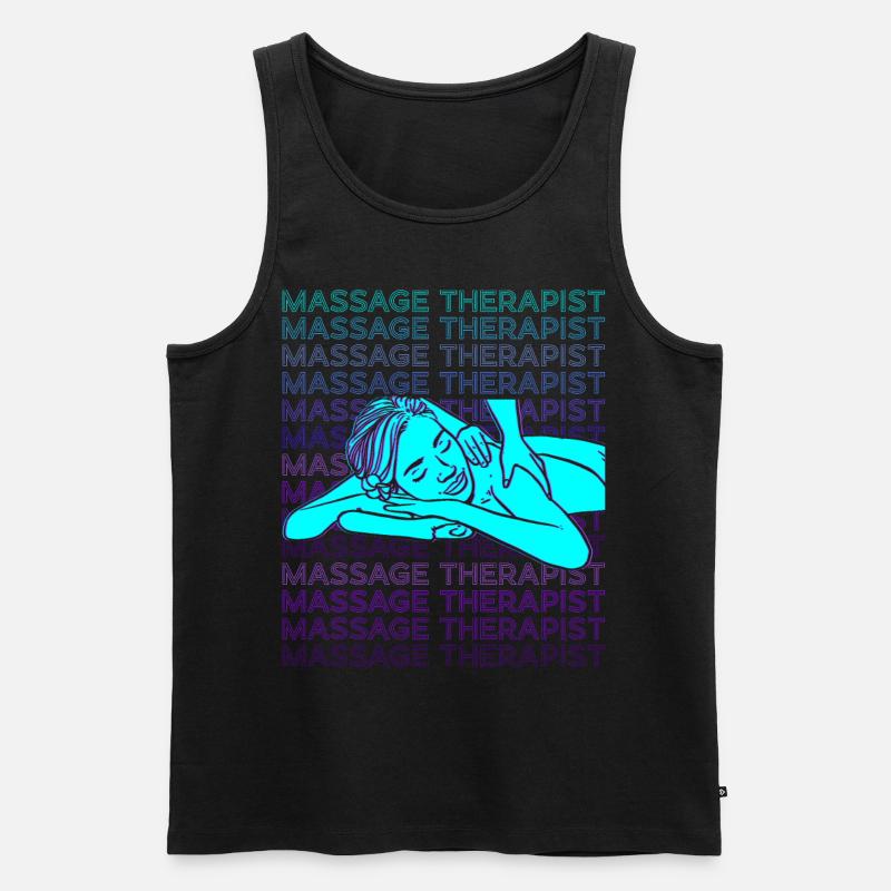 Massagetherapeutin Massagetherapie Masseurin Retro - Männer Premium Bio Tank Top - Schwarz