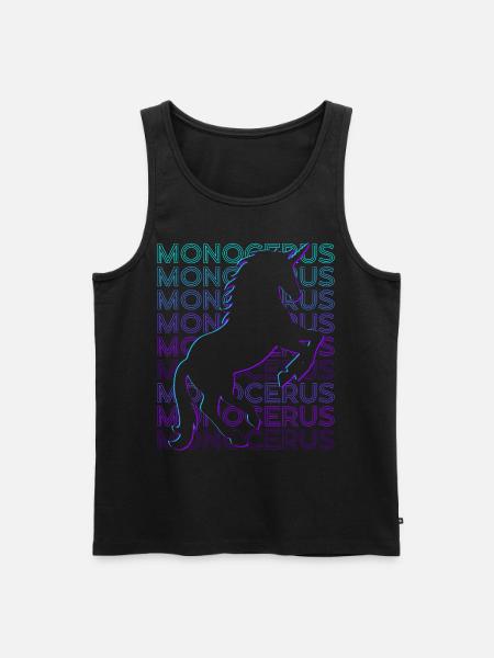 Monocerus Medieval Bestiary Middle Ages - Men's Premium Organic Tank Top - black