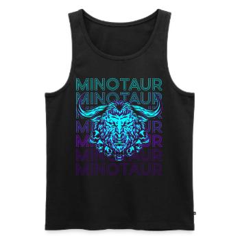 Minotaur Greek Mythology Ancient Greek Re - Men's Premium Organic Tank Top - black - Front - AI Model Male 178 light (178cm)