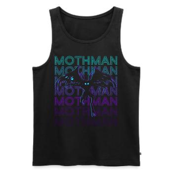 Mothman Krypto Kryptozoologie Retro - Männer Premium Bio Tank Top - Schwarz - Vorne - AI Model Male 178 light (178cm)