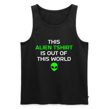 Alien Gift Extraterrestrial Ufo Area 51 Sci-fi - Men's Premium Organic Tank Top - black - Front - Michal (187cm)
