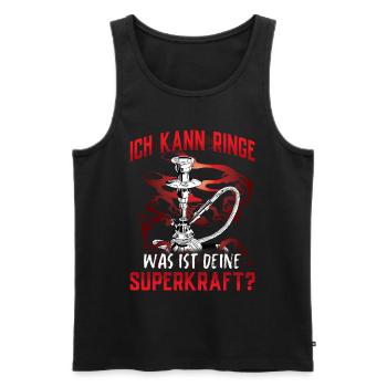 Shisha - Männer Premium Bio Tank Top - Schwarz - Vorne - Michal (187cm)