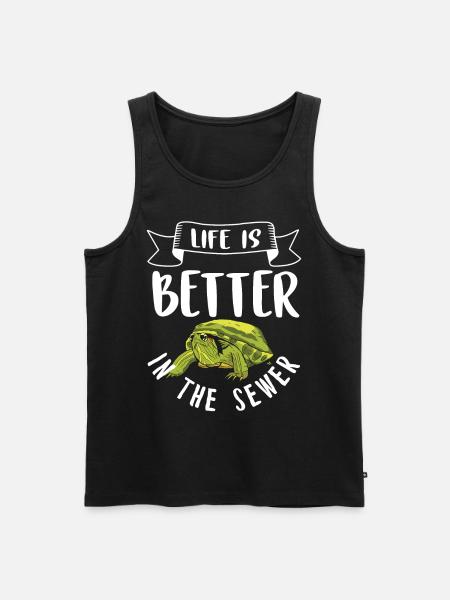 Turtle - Men's Premium Organic Tank Top - black