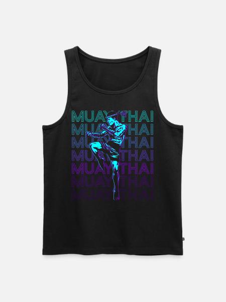 Muay Thai Retro - Men's Premium Organic Tank Top - black