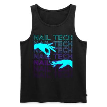 Nail Tech Nail Technician Manicurist Retro - Men's Premium Organic Tank Top - black - Front - AI Model Male 178 light (178cm)