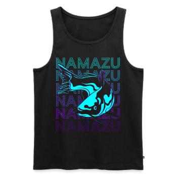 Namazu Earthshaker Mythologie japonaise Poisson-chat - Débardeur bio Premium Homme - noir - Devant - Michal (187cm)