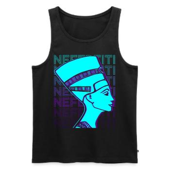 Nefertiti Egyptian Queen Ancient Egypt Retro - Men's Premium Organic Tank Top - black - Front - AI Model Male 178 light (178cm)