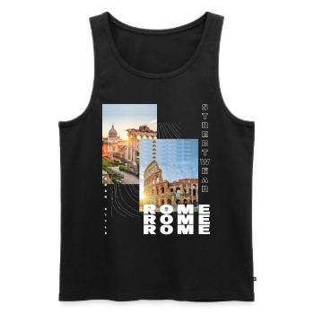 Rom Rome Italien Stadt Skyline Heimat Liebe - Männer Premium Bio Tank Top - Schwarz - Vorne - Michal (187cm)