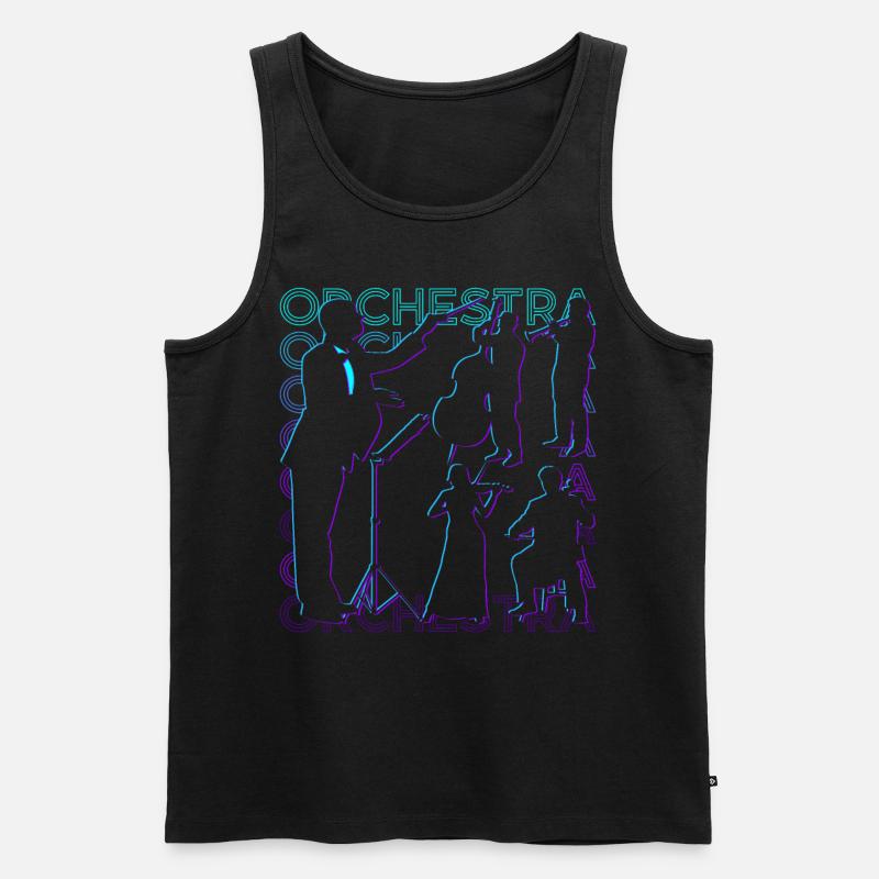 Orchestermusik Dirigent Retro - Männer Premium Bio Tank Top - Schwarz