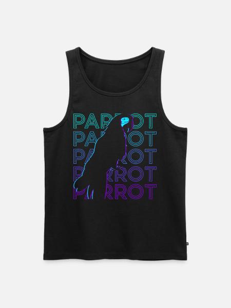 Parrot Retro - Men's Premium Organic Tank Top - black