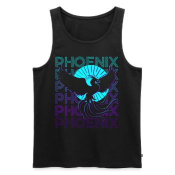 Phoenix Rétro - Débardeur bio Premium Homme - noir - Devant - Michal (187cm)