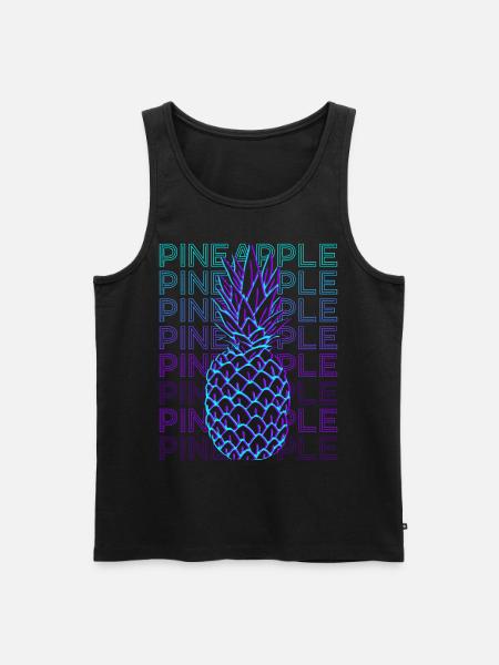 Ananas Rétro - Débardeur bio Premium Homme - noir