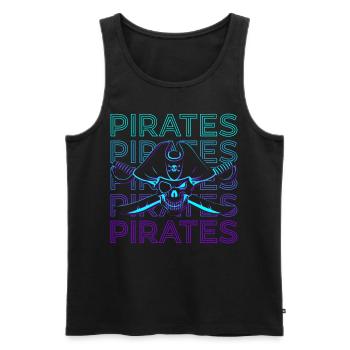 Pirate Retro - Men's Premium Organic Tank Top - black - Front - AI Model Male 178 light (178cm)
