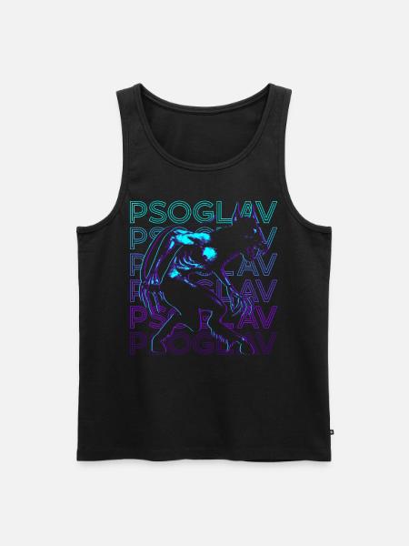 Psoglav Slavic Mythology Retro - Men's Premium Organic Tank Top - black