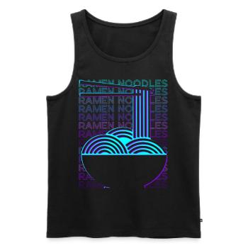 Ramen Noodles Retro - Men's Premium Organic Tank Top - black - Front - Michal (187cm)