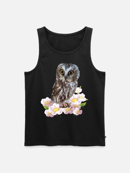 Nördliche Eule - Männer Premium Bio Tank Top - Schwarz