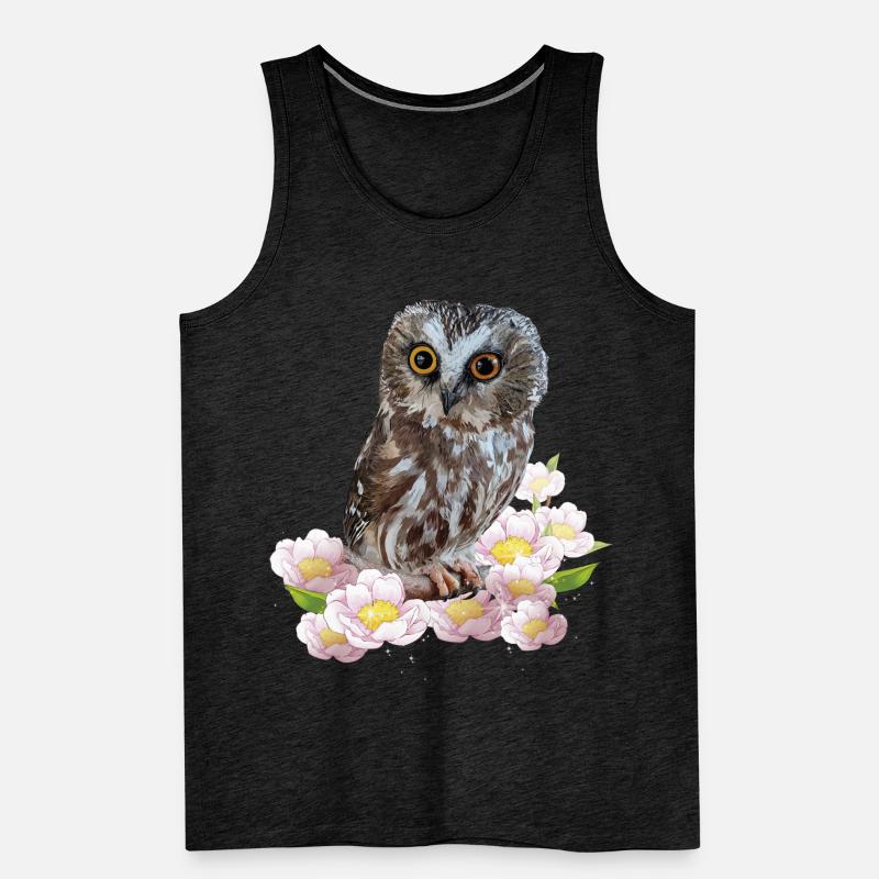 Nördliche Eule Männer Premium Bio Tank Top