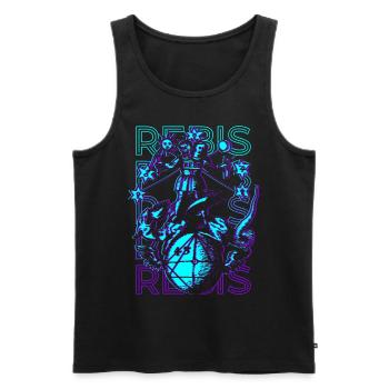 Rebis Alchemy Alchemist Magnum Opus Retro - Men's Premium Organic Tank Top - black - Front - AI Model Male 178 light (178cm)