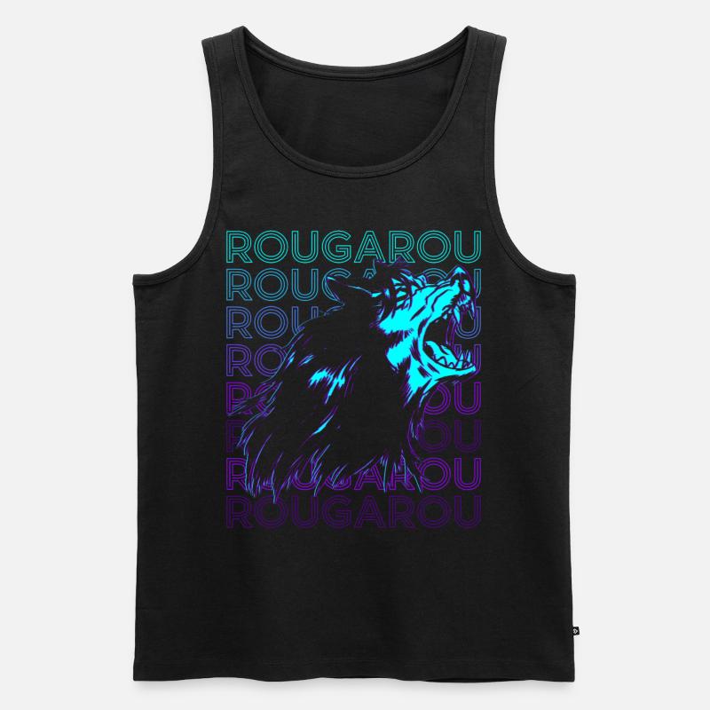 Rougarou Kryptide Kryptozoologie Retro - Männer Premium Bio Tank Top - Schwarz