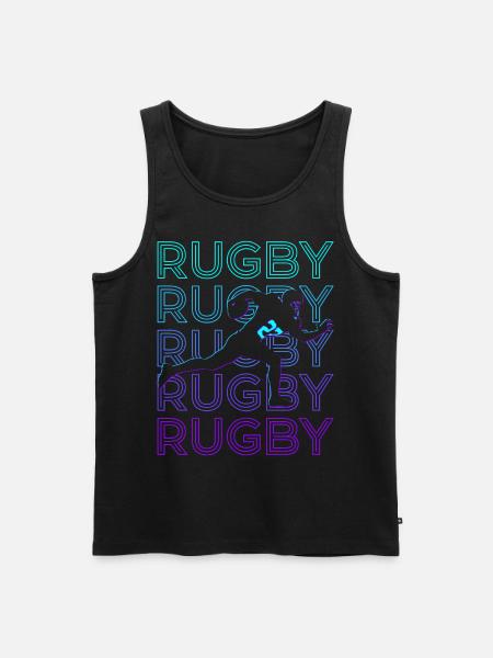 Rugby Player Retro - Men's Premium Organic Tank Top - black