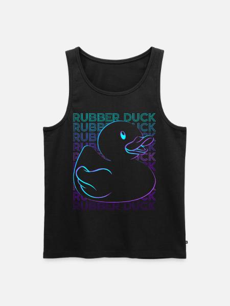 Rubber Duck Retro - Men's Premium Organic Tank Top - black