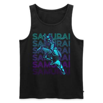 Japanischer Samurai Bushido Krieger Ronin Retro - Männer Premium Bio Tank Top - Schwarz - Vorne - AI Model Male 178 light (178cm)