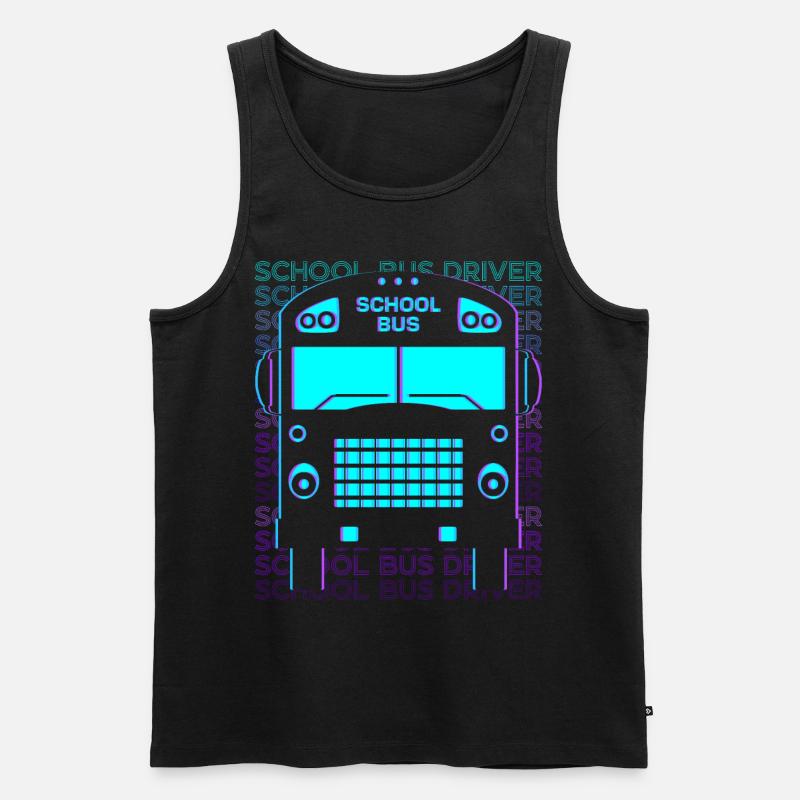 Schulbusfahrer Retro - Männer Premium Bio Tank Top - Schwarz