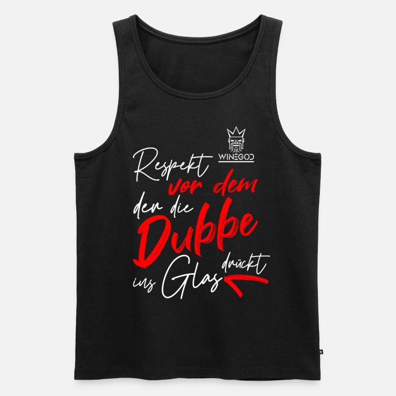 Winegod lustiger Spruch - Männer Premium Bio Tank Top - Schwarz
