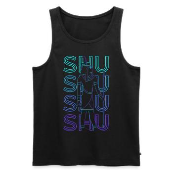 Shu Dieu égyptien Mythologie égyptienne Ancienne Ä - Débardeur bio Premium Homme - noir - Devant - Michal (187cm)