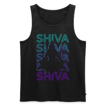 Shiva Dieu hindou Mythologie hindoue Ancien hindou - Débardeur bio Premium Homme - noir - Devant - Michal (187cm)