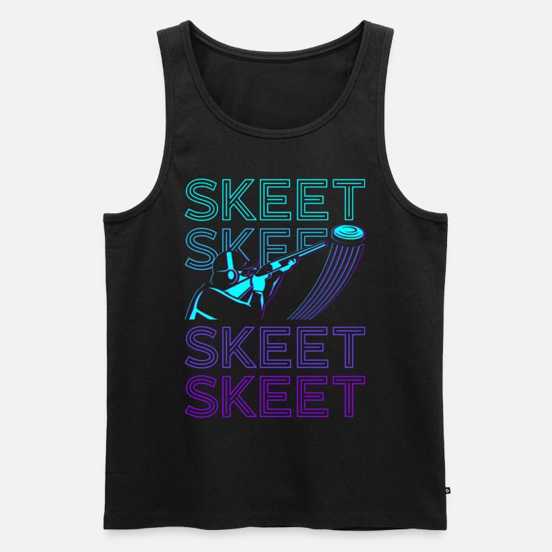 Skeet Retro - Männer Premium Bio Tank Top - Schwarz