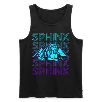 Sphinx Ägyptische Satue Große Sphinx von Gizeh Ret - Männer Premium Bio Tank Top - Schwarz - Vorne - AI Model Male 178 light (178cm)