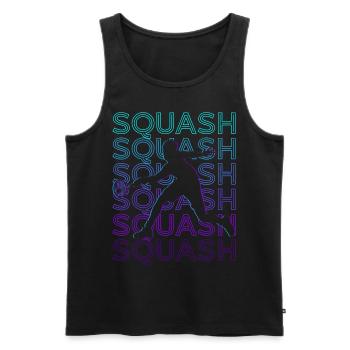 Squash Player Retro - Men's Premium Organic Tank Top - black - Front - AI Model Male 178 light (178cm)