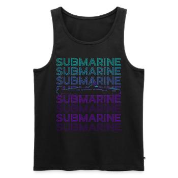U-Boot Retro - Männer Premium Bio Tank Top - Schwarz - Vorne - AI Model Male 178 light (178cm)