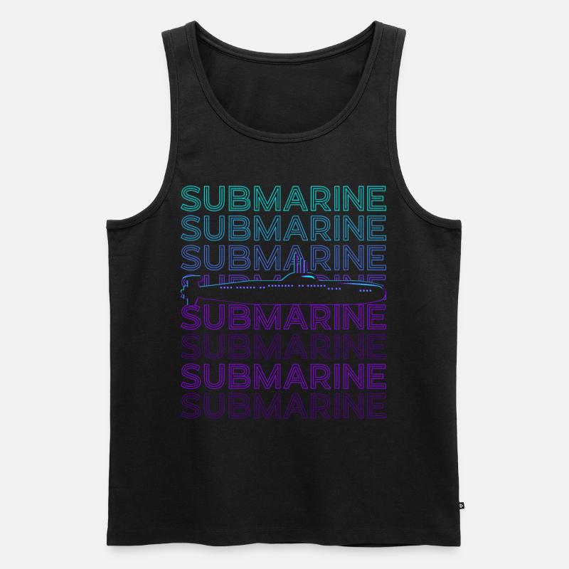 U-Boot Retro - Männer Premium Bio Tank Top - Schwarz