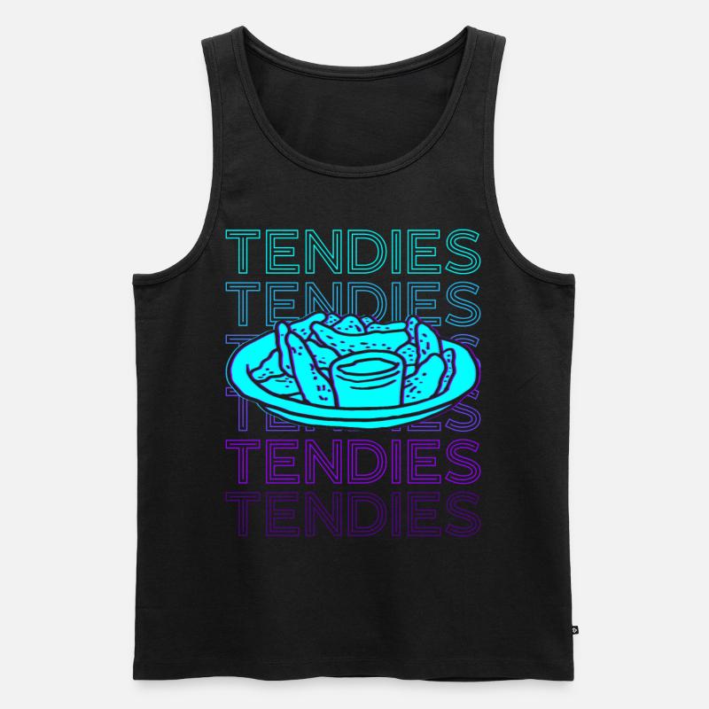 Tendies Hähnchentender Retro - Männer Premium Bio Tank Top - Schwarz