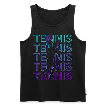 Joueur de tennis Rétro - Débardeur bio Premium Homme - noir - Devant - Michal (187cm)
