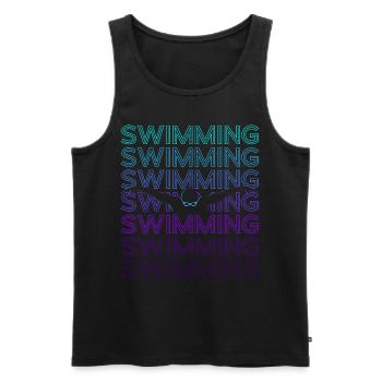 Nageurs Natation Rétro - Débardeur bio Premium Homme - noir - Devant - Michal (187cm)