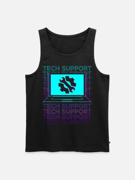 Technische Unterstützung Technische Unterstützung - Männer Premium Bio Tank Top - Schwarz