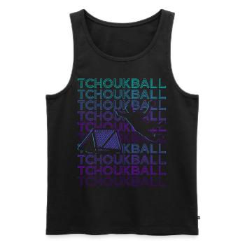 Joueur de Tchoukball Rétro - Débardeur bio Premium Homme - noir - Devant - Michal (187cm)