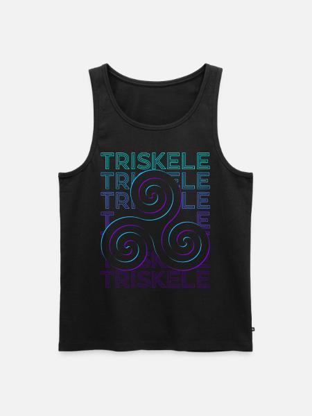 Triskele Triskelion Old Celtic symbol - Men's Premium Organic Tank Top - black