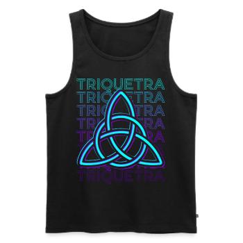 Triquetra Viking Trinity Nœud Nordique - Débardeur bio Premium Homme - noir - Devant - AI Model Male 178 light (178cm)