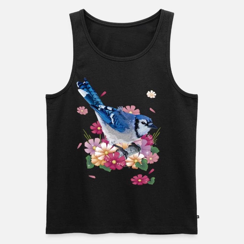 Blaue Chara - Männer Premium Bio Tank Top - Schwarz