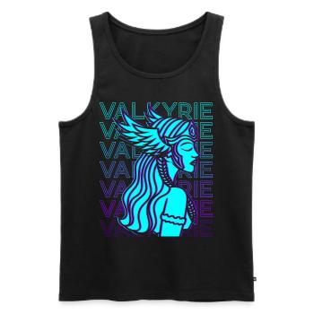 Valkyrie Wikinger Retro - Männer Premium Bio Tank Top - Schwarz - Vorne - AI Model Male 178 light (178cm)