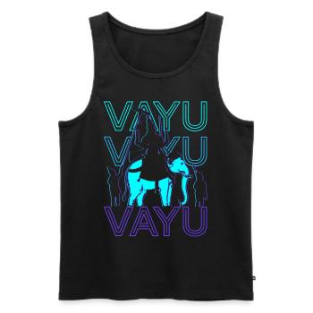 Vayu Dieu hindou Mythologie hindoue Ancien hindou Retr - Débardeur bio Premium Homme - noir - Devant - Michal (187cm)