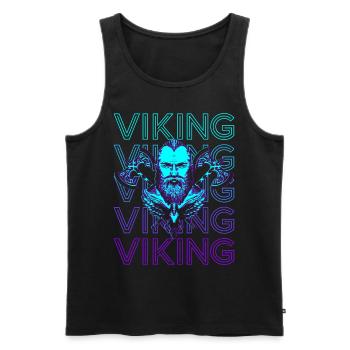 Viking Rétro - Débardeur bio Premium Homme - noir - Devant - Michal (187cm)