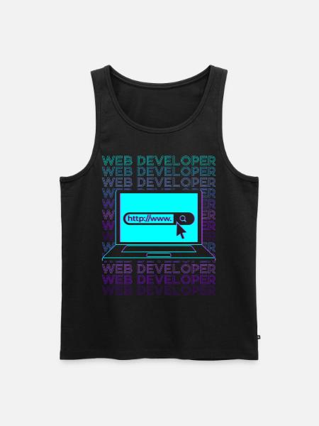 Web-Entwickler Web-Entwicklung Retro - Männer Premium Bio Tank Top - Schwarz